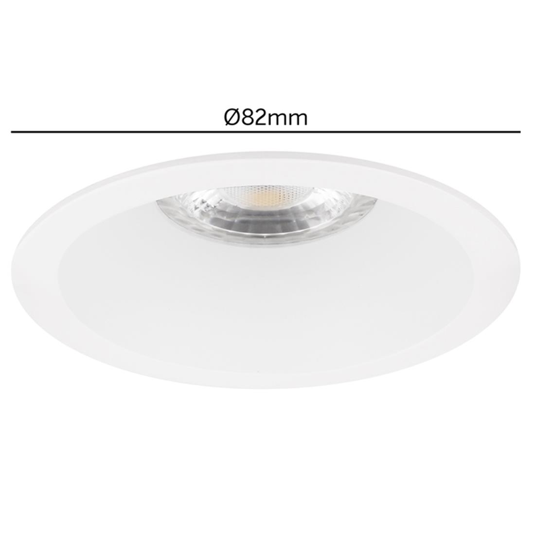 Miniatuur van Yphix inbouwspot rond vast wit GU10 zaagmaat Ø70mm - diameter 82mm - verdiept met bladveren (50114476)