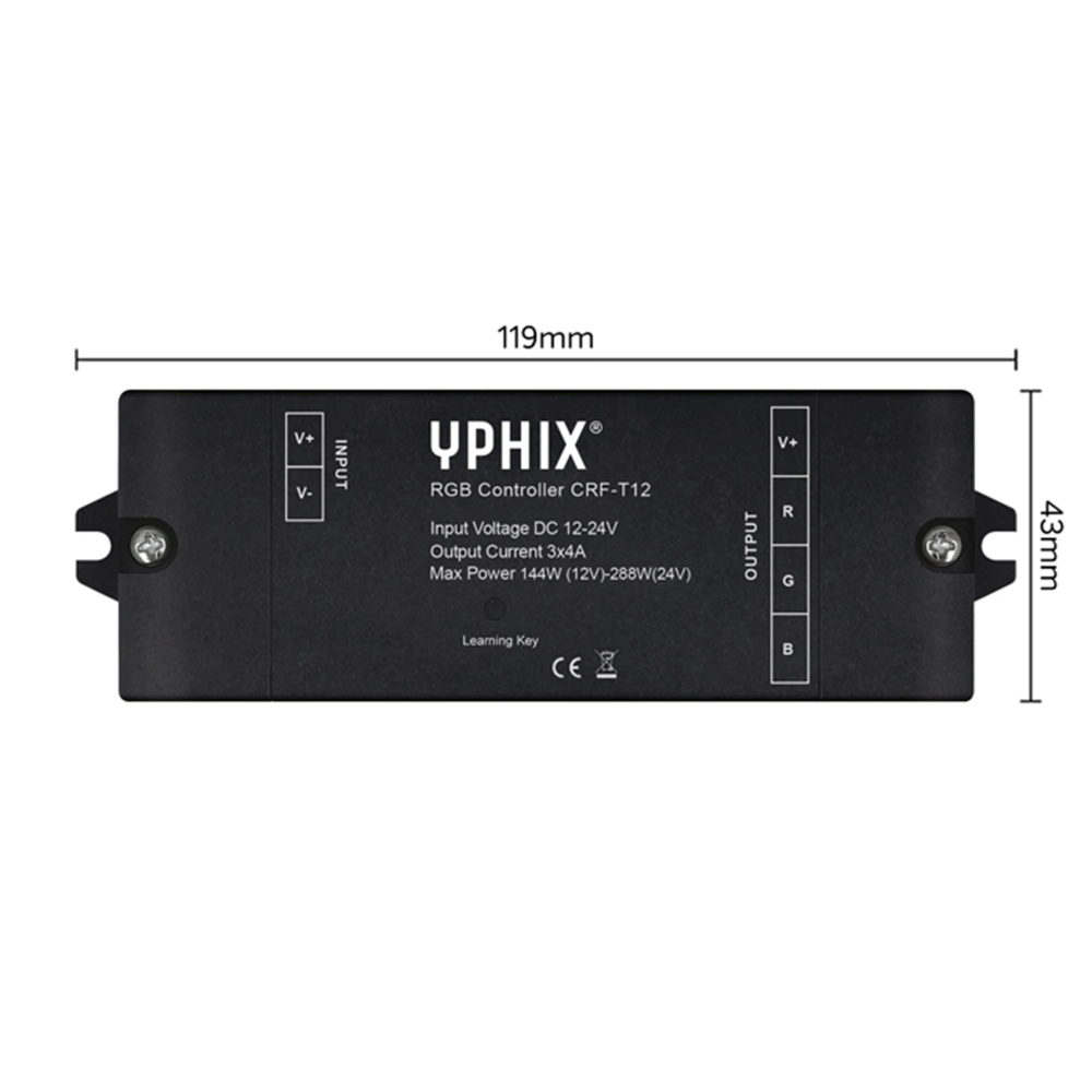 Miniatuur van Yphix RGB Controller CRF-T12 met RF afstandbediening (50204905)