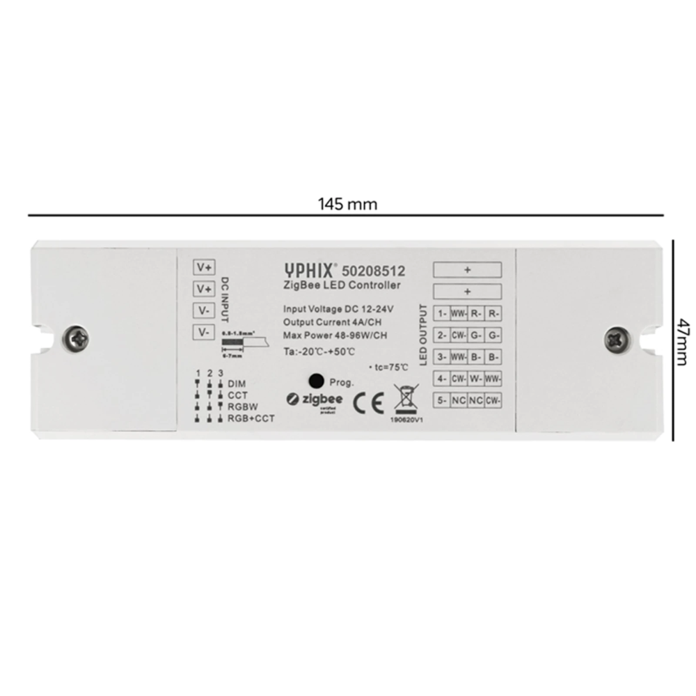 Miniatuur van Yphix Zigbee LED dimmer 12-24V voor alle LED strips (50208512)