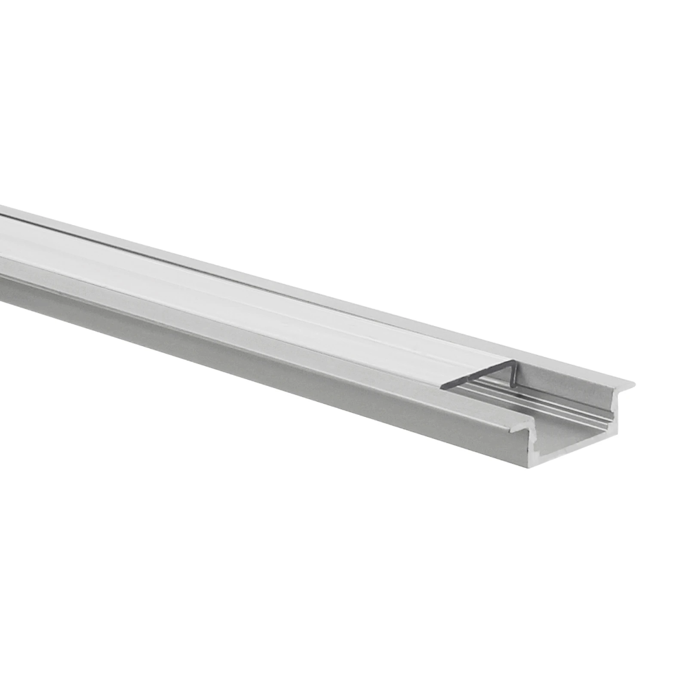 Miniatuur van Yphix LED strip profiel Matera aluminium laag inbouw met transparante afdekkap - 1 meter (50289445)