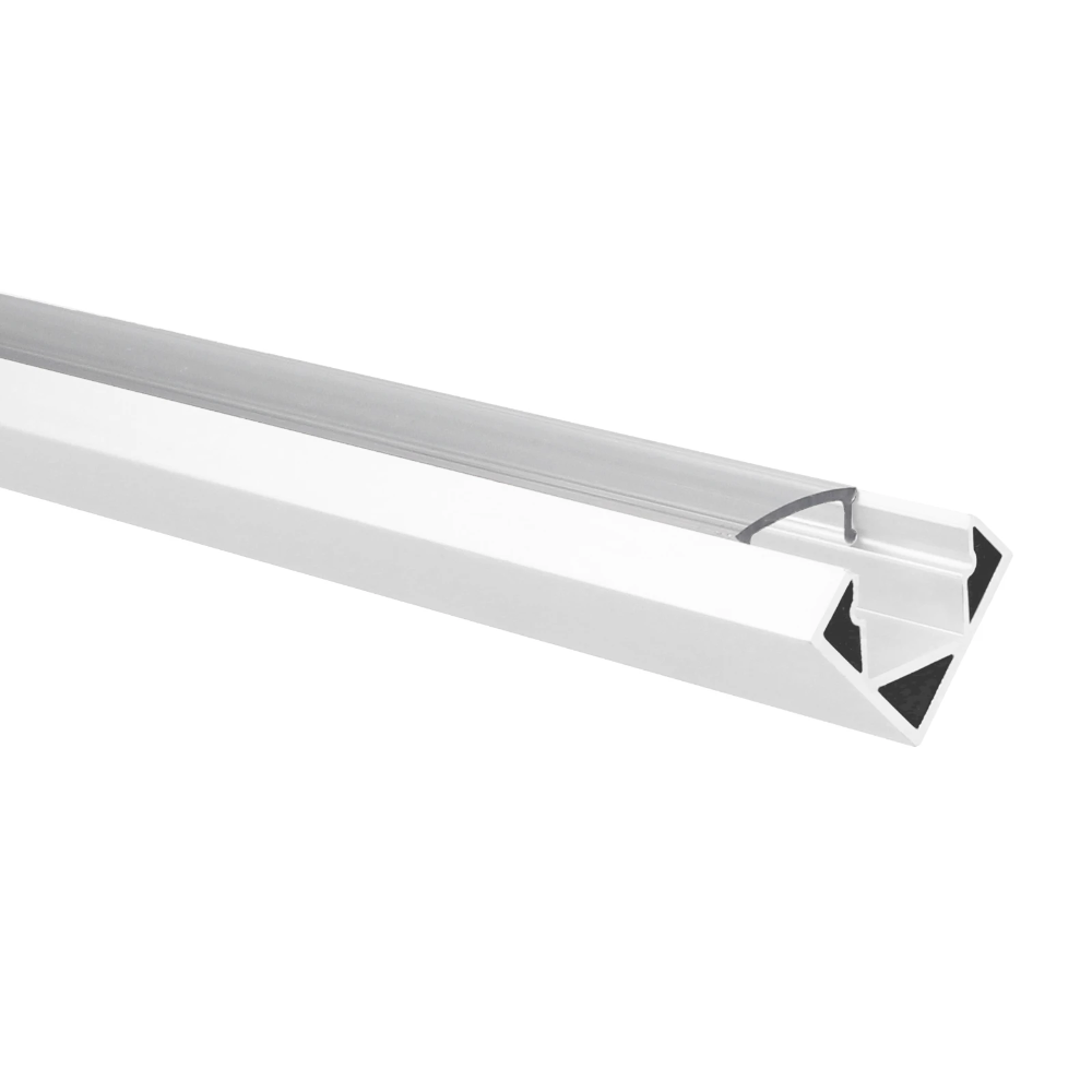 Miniatuur van Yphix LED strip profiel Tarenta wit hoek met transparante afdekkap - 1 meter (50289476)