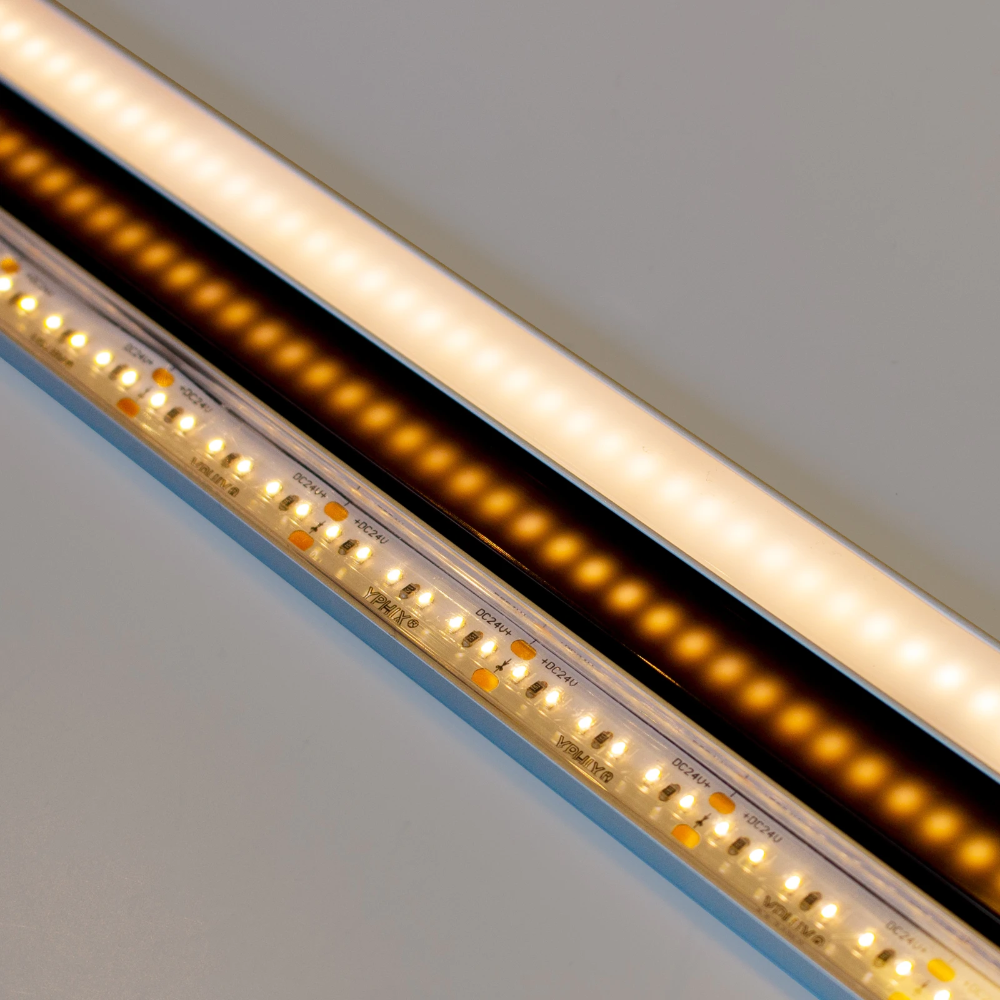 Miniatuur van Yphix LED strip profiel Felita zwart extra laag met melkwitte afdekkap - 1 meter (50289480)