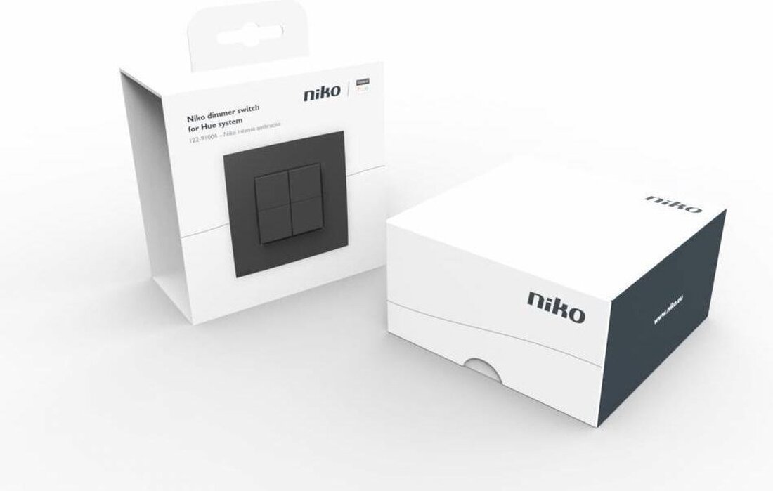 Miniatuur van Niko Friends of Hue schakelaar - Matt Black Coated (130-91004)