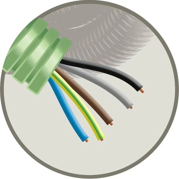 Miniatuur van Green flex flexibele buis VOB draad 5G1.5mm2 - 16mm per rol 100 meter (HF5G15)