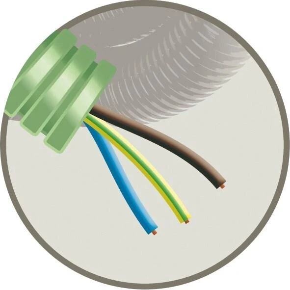 Miniatuur van Green flex flexibele buis VOB draad 3G1.5mm2 - 16mm 50 meter (HF3G15M)