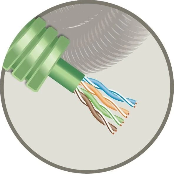 Miniatuur van Green flex flexibele buis data U/UTP CAT6 per - 16mm rol 100 meter (HFUTP6)