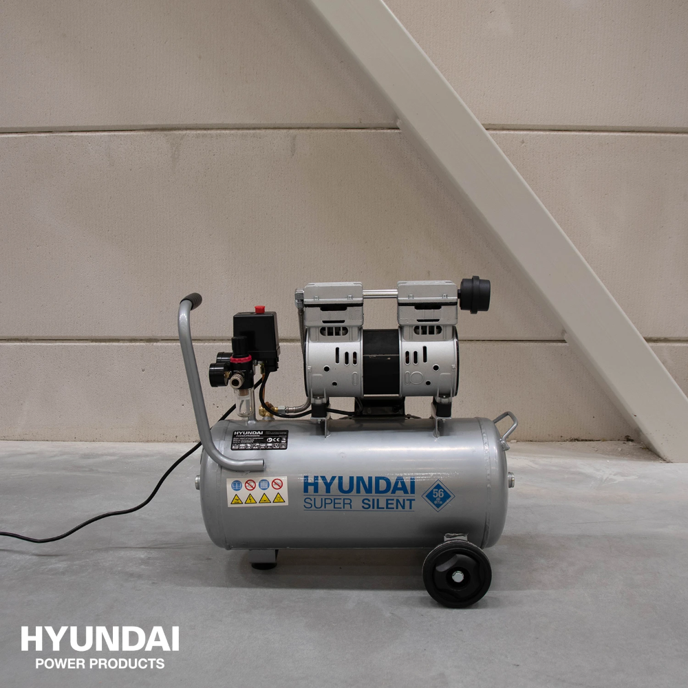 Miniatuur van Hyundai stille compressor 30L 124L/min 750W tot 8 bar 55dB(A) Super Silent (55754)