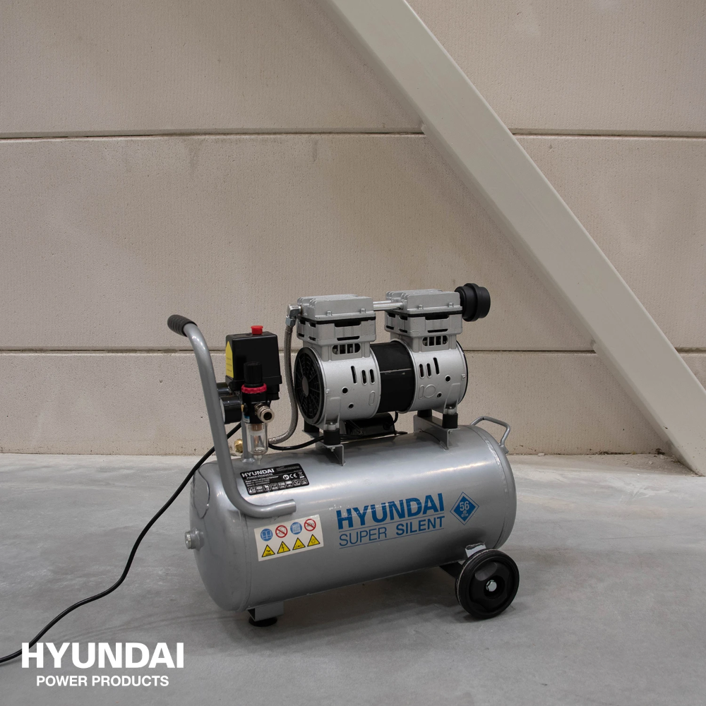 Miniatuur van Hyundai stille compressor 30L 124L/min 750W tot 8 bar 55dB(A) Super Silent (55754)