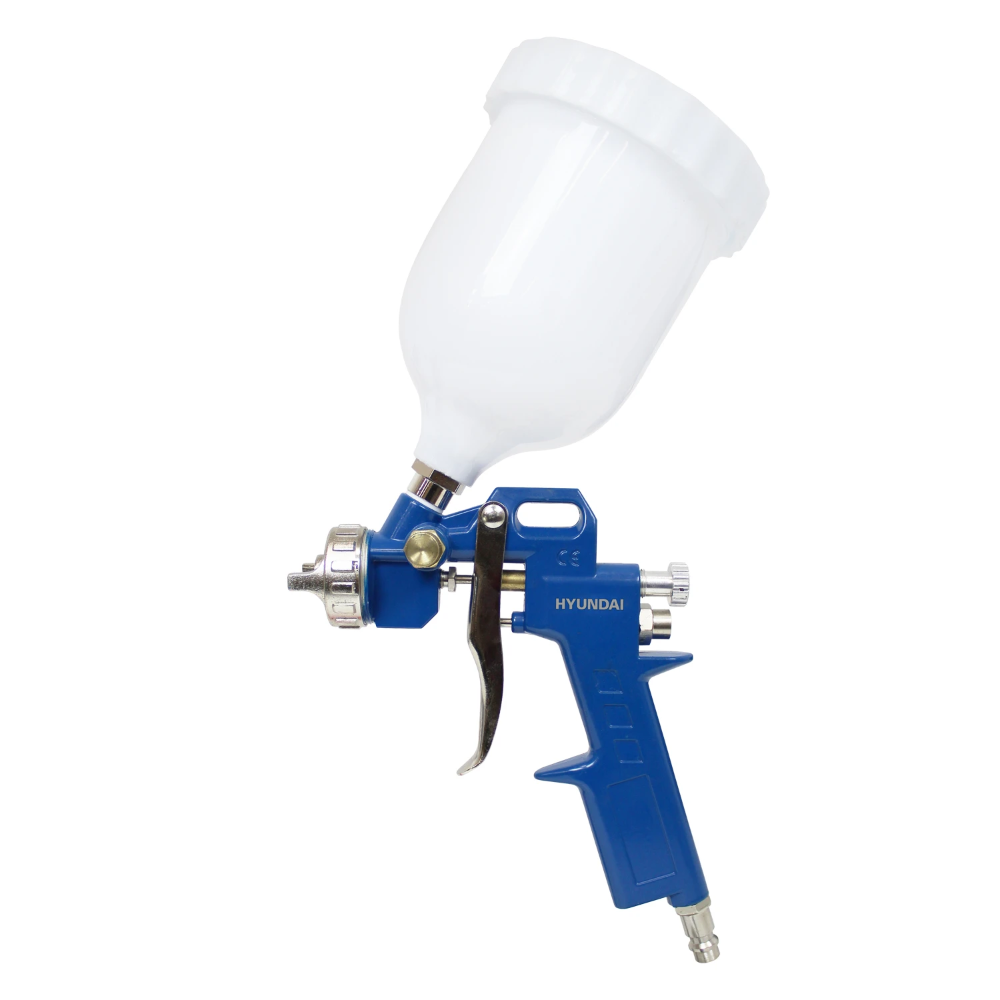 Miniatuur van Hyundai accessoires compressor verfspuit vloeistofspuit bandenvulpistool blaaspistool en slang 5-delig (55901)