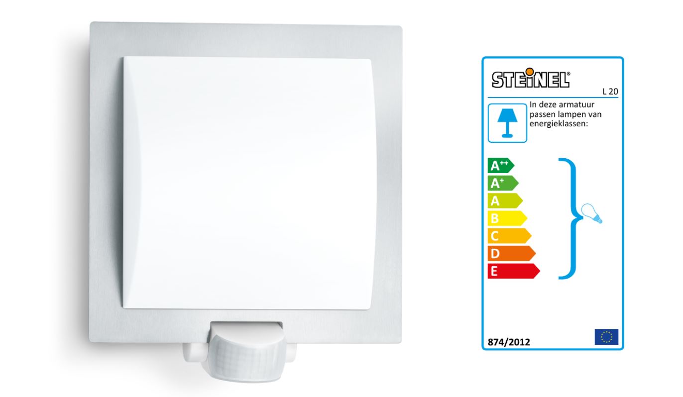 Miniatuur van STEINEL sensor buitenlamp L 20 S rvs (566814)