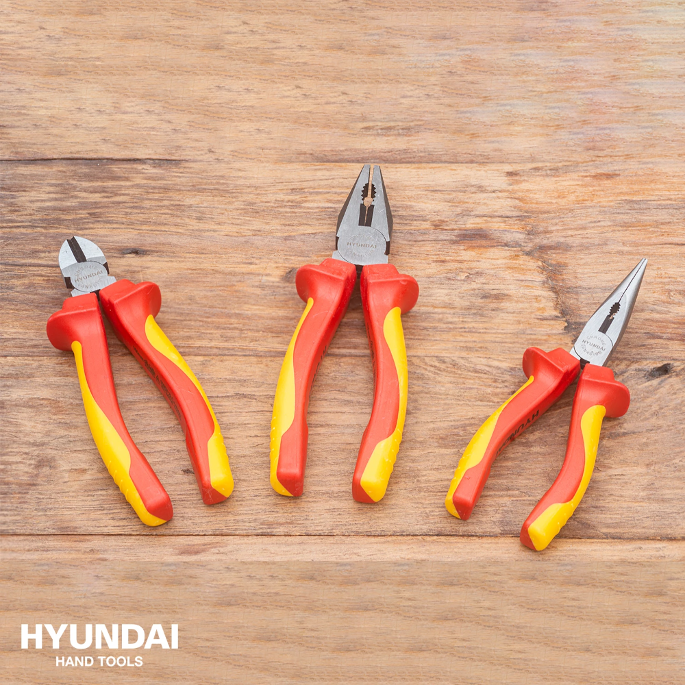 Miniatuur van Hyundai professionele tangenset chroom vanadium VDE tot 1000V 3-delig (59130)