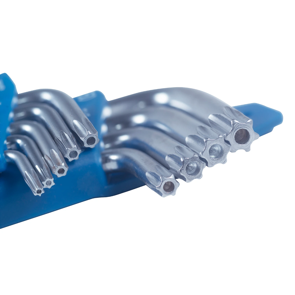 Miniatuur van Hyundai torx stiftsleutelset haaks in houder chroom vanadium 9-delig (59525)