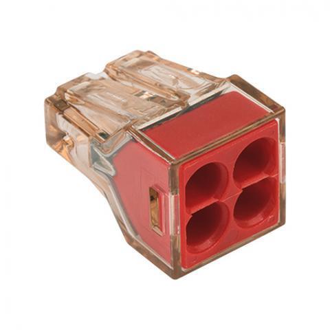 Miniatuur van Wago steekklem 4-voudig 4mm2 rood per 100 stuks (773-604)
