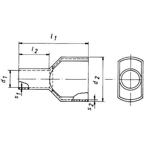 Miniatuur van Klauke twin adereindhuls geïsoleerd 0.5mm2 hulslengte 8mm wit - per 100 stuks (8698)