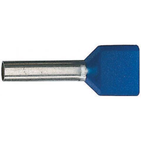 Miniatuur van Klauke twin adereindhuls geïsoleerd 2.5mm2 hulslengte 10mm blauw - per 100 stuks (87310)