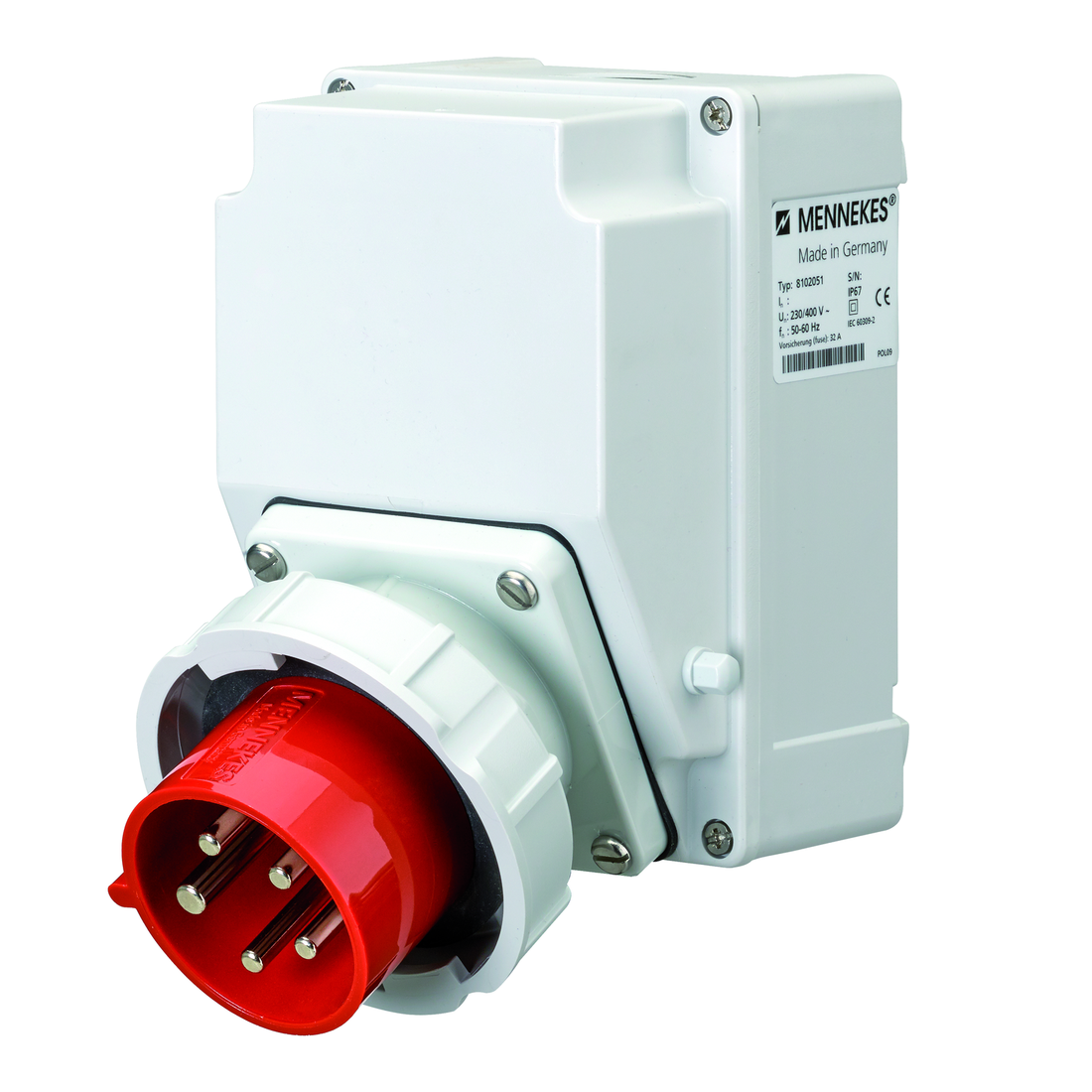 Miniatuur van Mennekes CEE toestelcontactdoos 5-polig 400V 6H 32A IP67 (8102051)