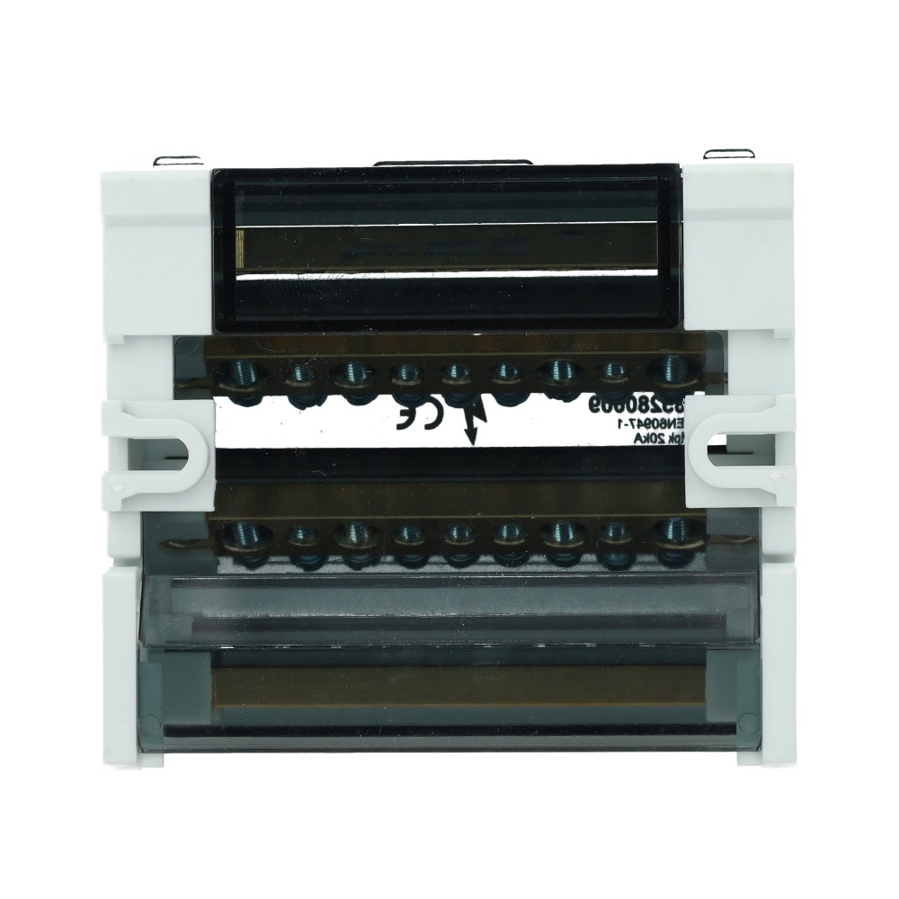 Miniatuur van EMAT aansluitblok 4-polig 11 aansluitingen 125A DIN-rail (85280009)