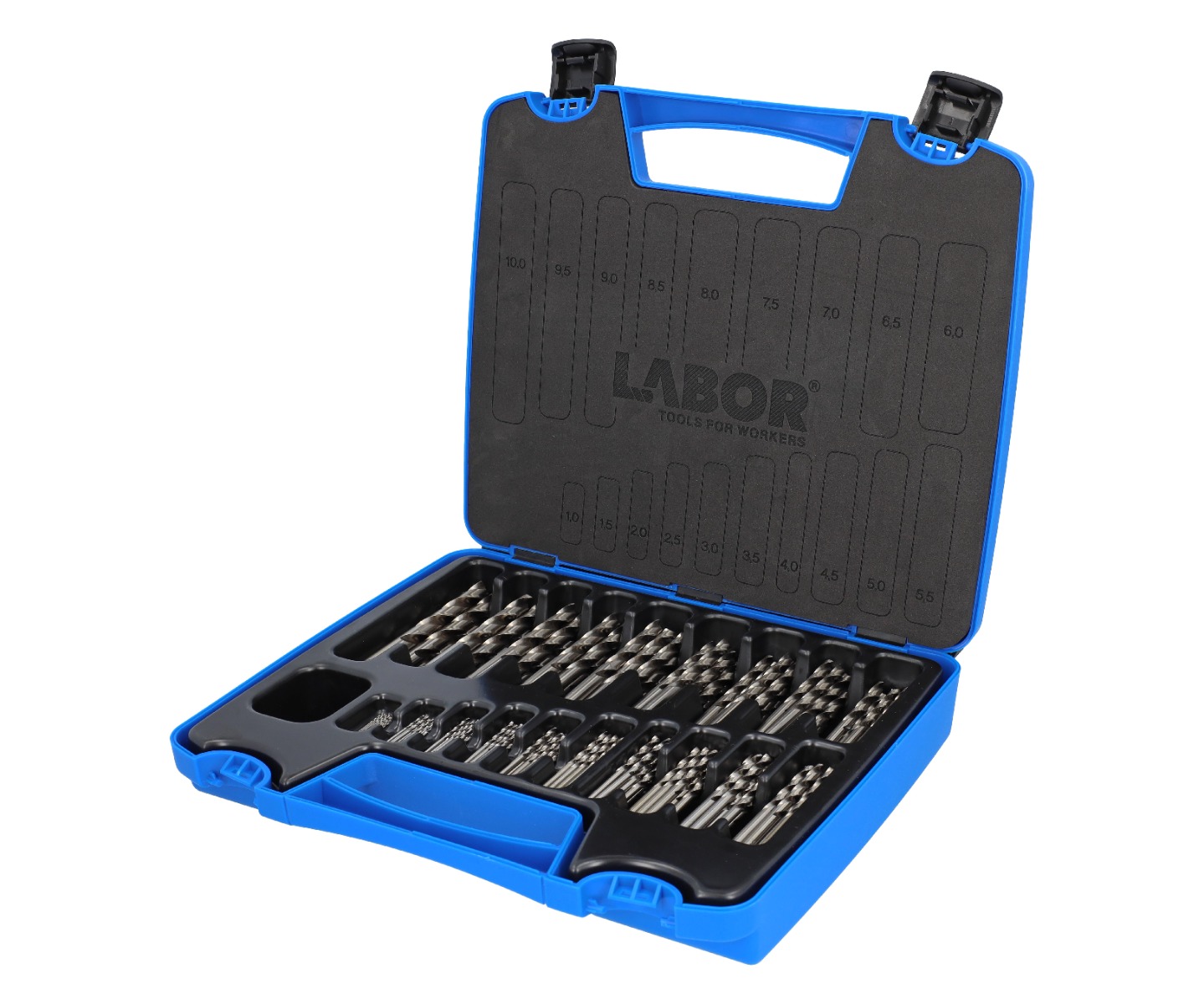 Miniatuur van Labor metaalboren ø1-10mm HSS-Geslepen spiraal DIN 338 - set 170 delig (AL910170)