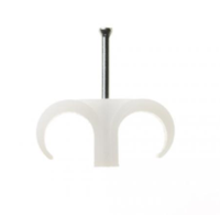 Miniatuur van HEKON spijkerclips dubbel 16-19mm - naturel per 100 stuks