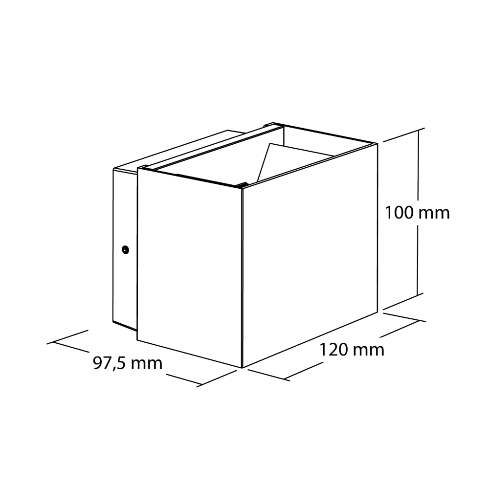 Miniatuur van Prolumia wandarmatuur 10W 750Lm 3000K zwart IP65 Up/Down (40010400)