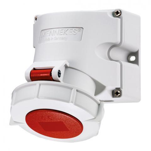 Miniatuur van Mennekes CEE stopcontact 4-polig 400V 6H 32A IP67 TwinCONTACT (9172)