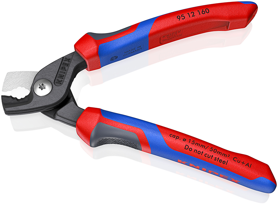 Miniatuur van KNIPEX kabelschaar getrapte snijrand 160mm (9512160)