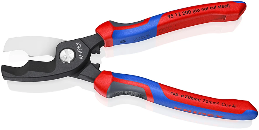 Miniatuur van KNIPEX kabelschaar dubbele snijkanten 200mm (95 12 200)