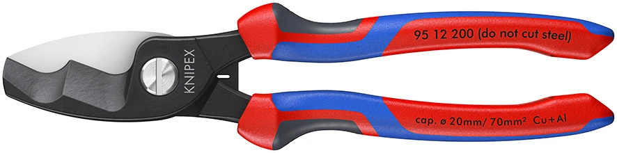 Miniatuur van KNIPEX kabelschaar dubbele snijkanten 200mm (95 12 200)