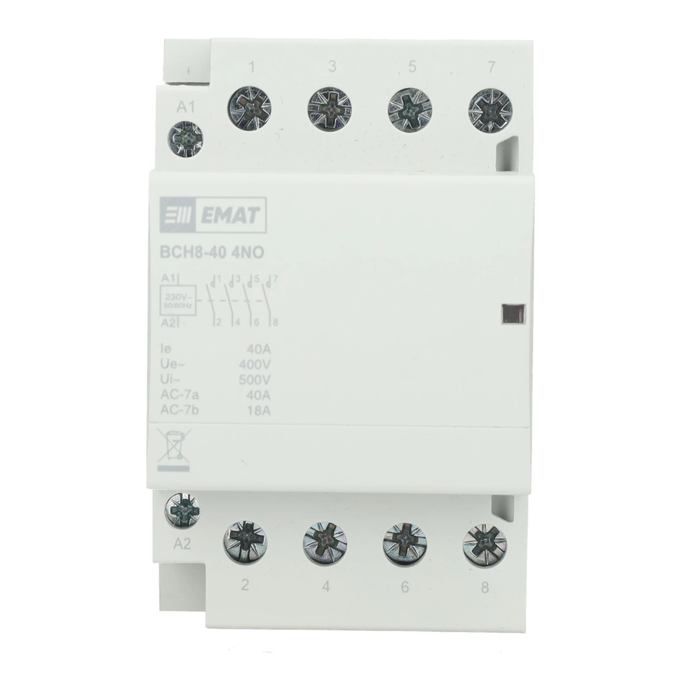 Miniatuur van EMAT contactor 230/400V 40A 4 maak en 0 verbreek (85010008)