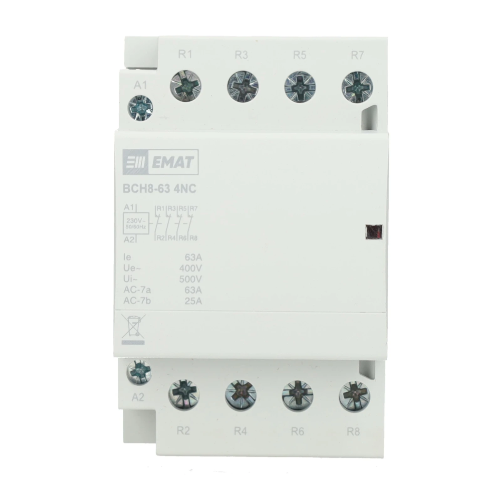 Miniatuur van EMAT contactor 230/400V 63A 0 maak en 4 verbreek (85010011)