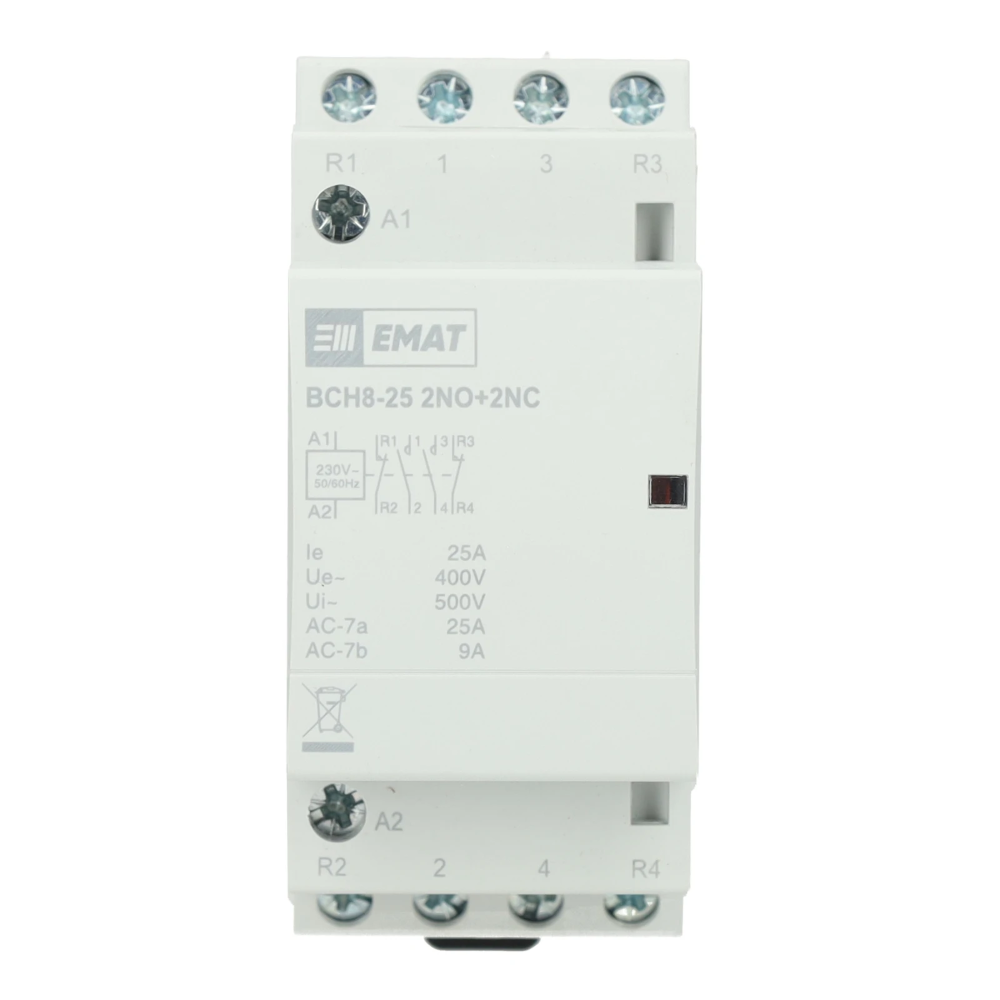 Miniatuur van EMAT contactor 230/400V 25A 2 maak en 2 verbreek (85010013)