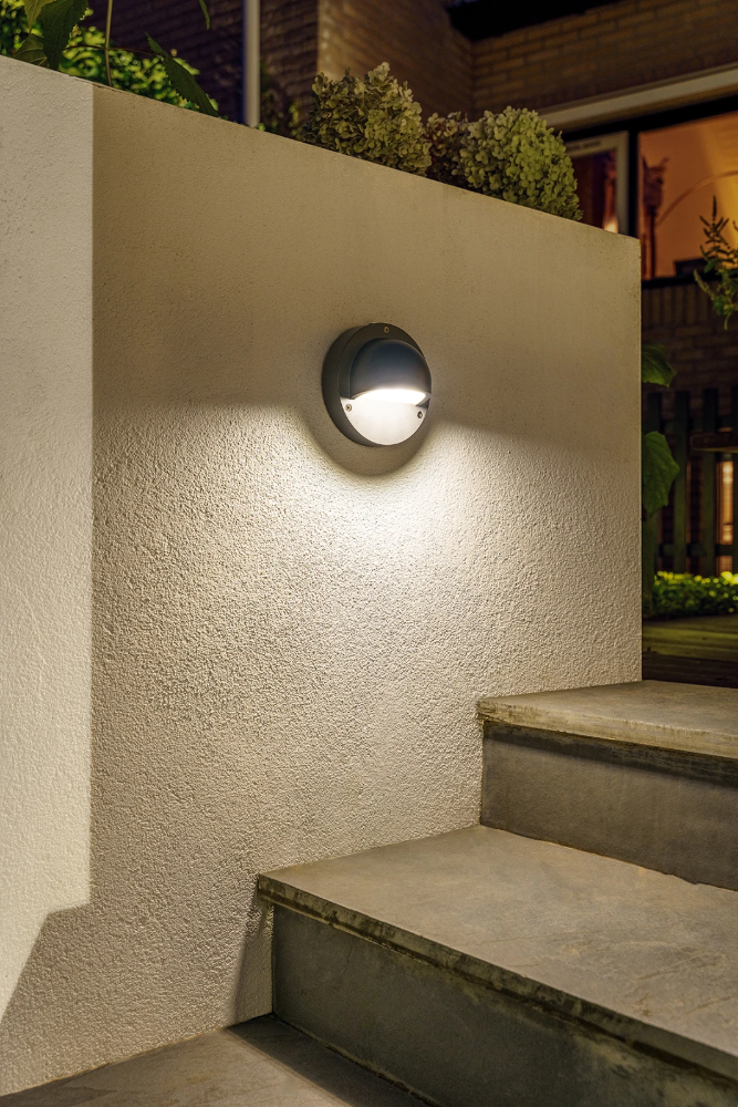 Miniatuur van Garden Lights Deimos wandlamp 1W 22lm warm wit IP44 antraciet (3095011)