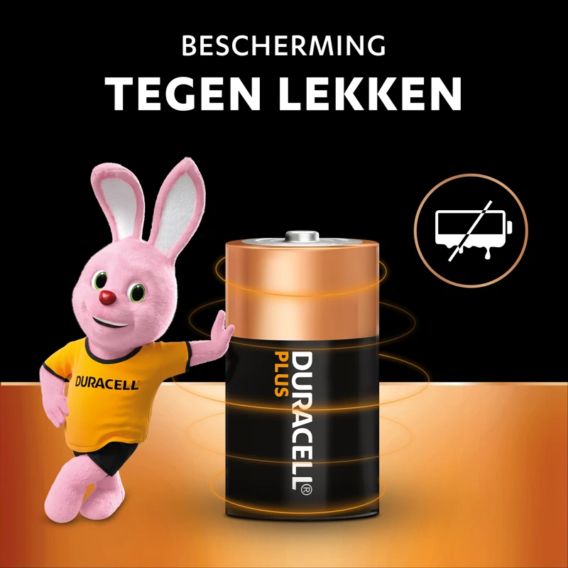 Miniatuur van Duracell Plus alkaline batterijen 100 C 1,5V - verpakking 2 stuks (D141827)
