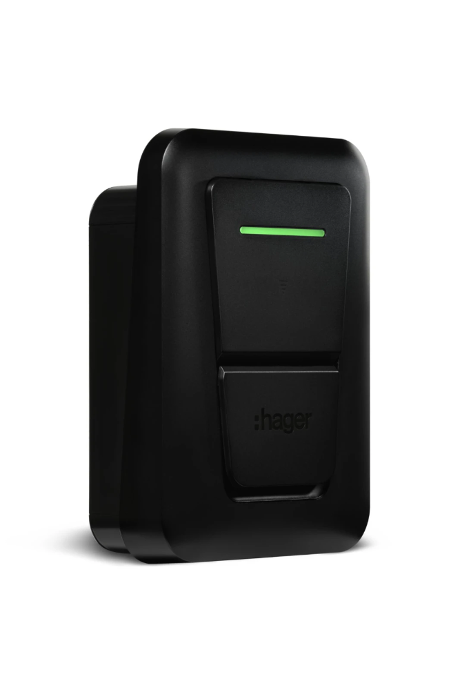 Miniatuur van Hager Witty One laadpaal 11kW type 2 socket - zwart (XVR111S)