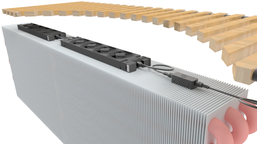 Miniatuur van Heatfan radiator ventilator 5-voudig zwart - set 4 stuk (56103)