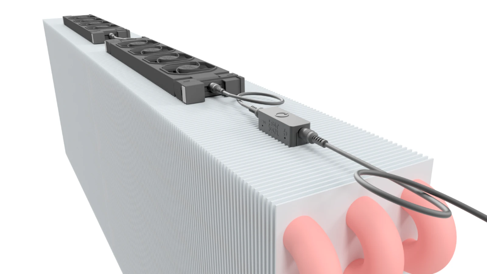 Miniatuur van Heatfan radiator ventilator 4-voudig zwart - set 1 stuk (56165)