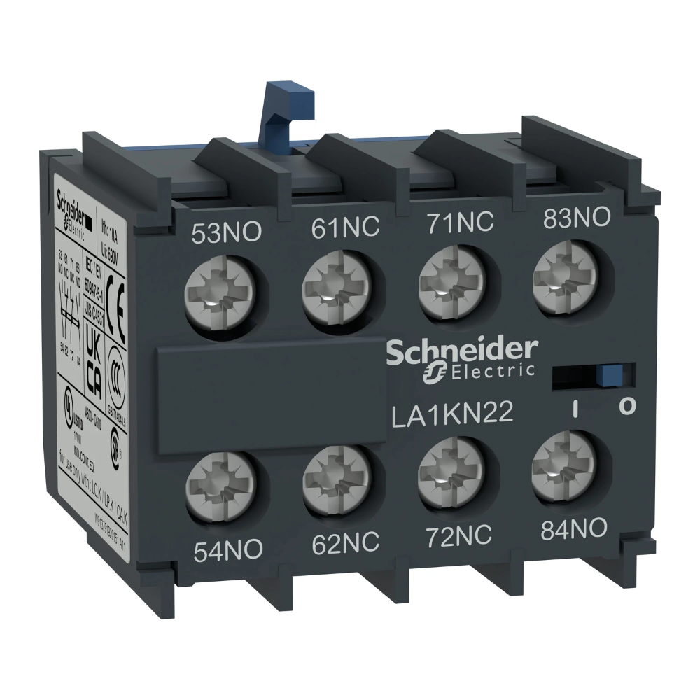 Miniatuur van Schneider Electric hulpcontactblok 2NO + 2NC voor mini contactoren (LA1KN22)