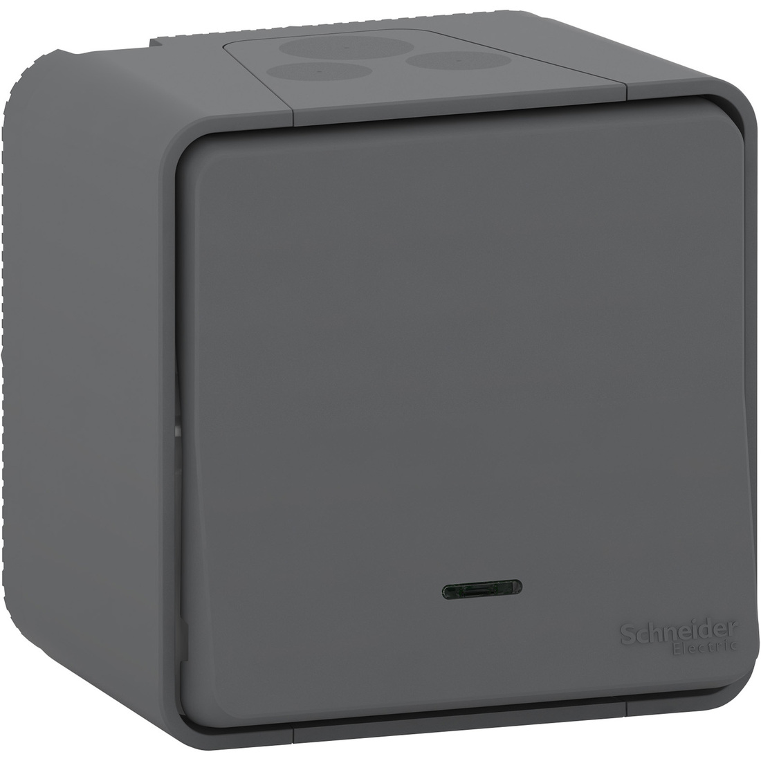 Miniatuur van Schneider-Merten wisselschakelaar met controlelamp opbouw IP55 - Mureva Styl mat grijs (MUR35024)