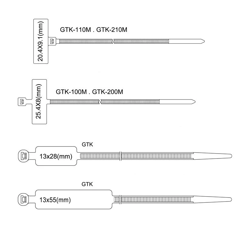 Miniatuur van WKK colsonband 4.8x220mm met markeerlabel (13X28mm) transparant - per 100 stuks (112136971)