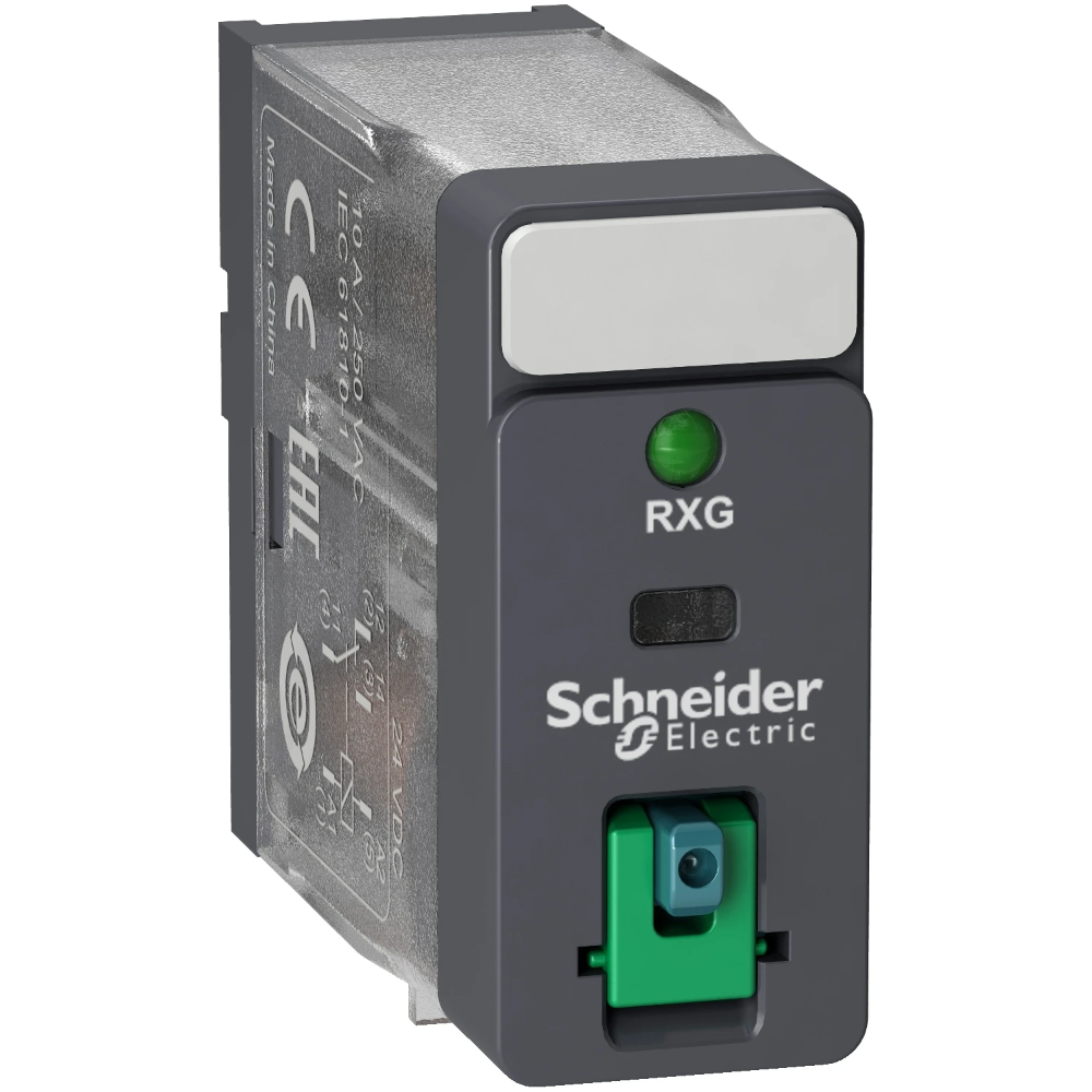 Miniatuur van Schneider Electric Zelio RXG insteekrelais 1M/V 24V DC 10A met LED (RXG12BD)