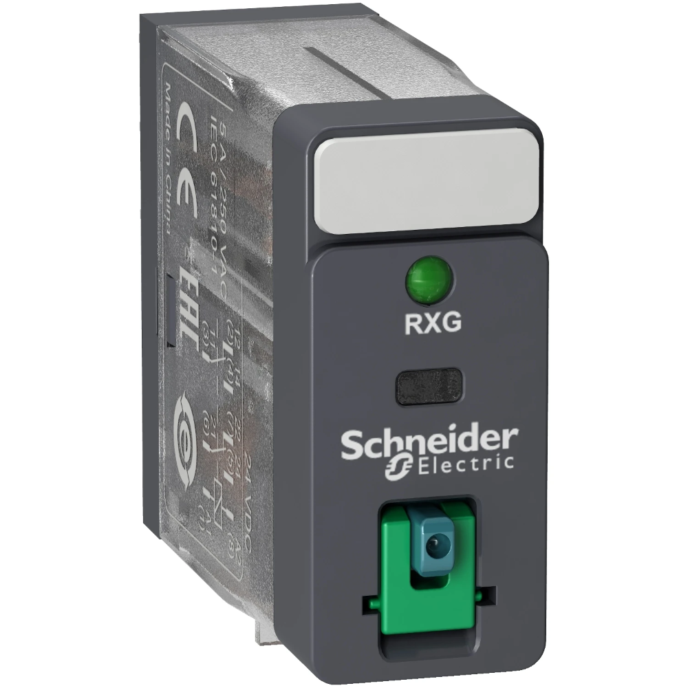 Miniatuur van Schneider Electric Harmony RXG insteekrelais met LED indicator 24V DC (RXG22BD)