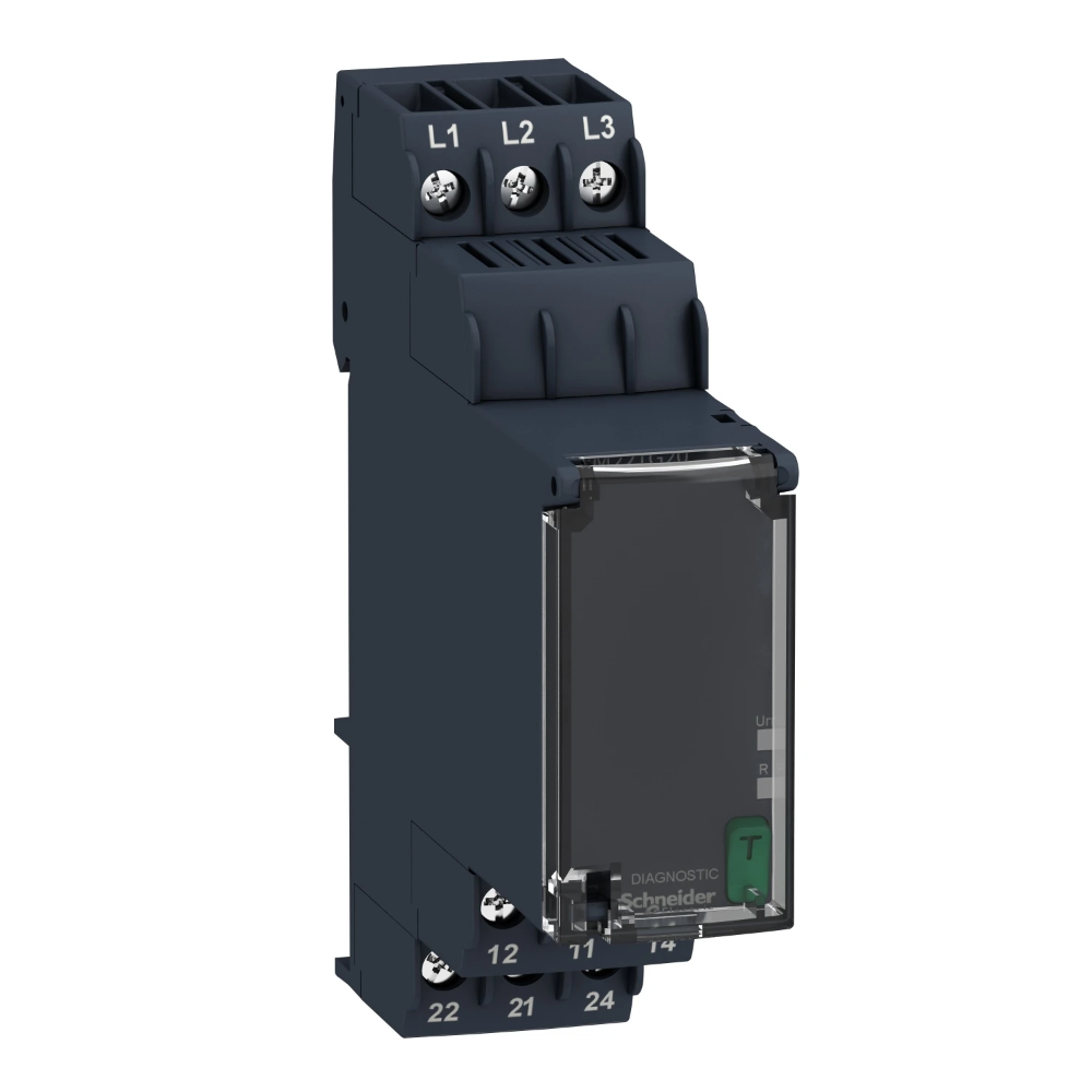 Miniatuur van Schneider Electric Zelio fasebewakingsrelais afwezigheid en volgorde 183-528V AC 2C/0 (RM22TG20)