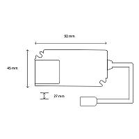 Miniatuur van INTERLight inbouwspot kantelbaar dimbaar vierkant zwart 8W 640lm 2700K incl. driver Ø82mm - zaagmaat Ø63mm IP44 (IL-DCMS8K27B)