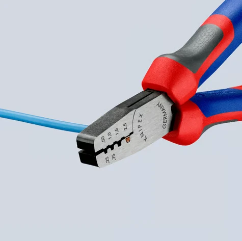 Miniatuur van KNIPEX krimptang voor adereindhulzen 0,25-2,5mm2 met 3-comp comfort handgreep KNIPEXtend (9762145A)