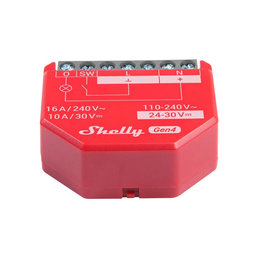 Miniatuur van Shelly 1PM slimme schakelaar Gen4 met WiFi en Bluetooth (S4SW-001P16EU)