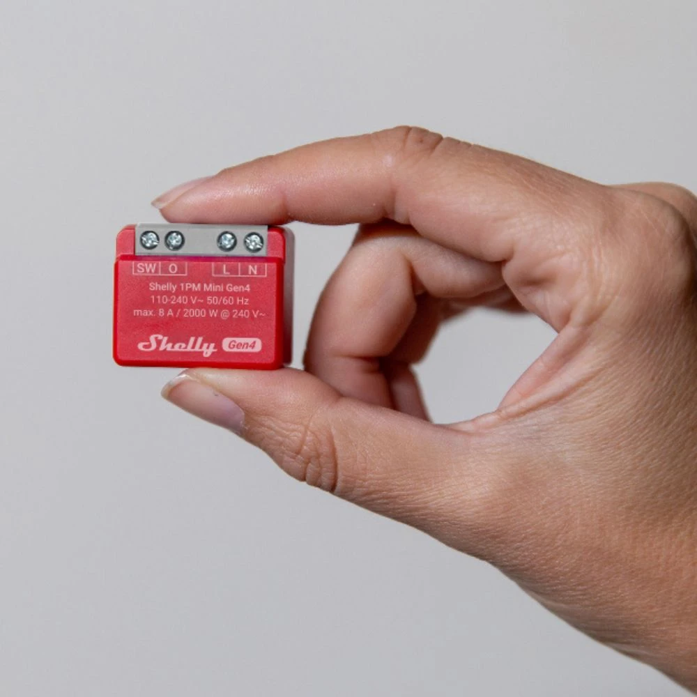 Miniatuur van Shelly 1PM slimme schakelaar mini Gen4 met WiFi en Bluetooth (S4SW-001P8EU)