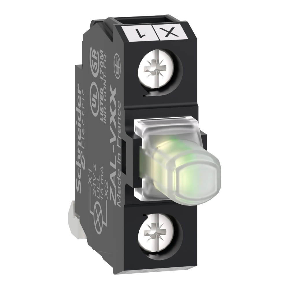Miniatuur van Schneider Electric Harmony XALD/XALK universeel LED-blok Ø22mm 24V - wit (ZALVB1)