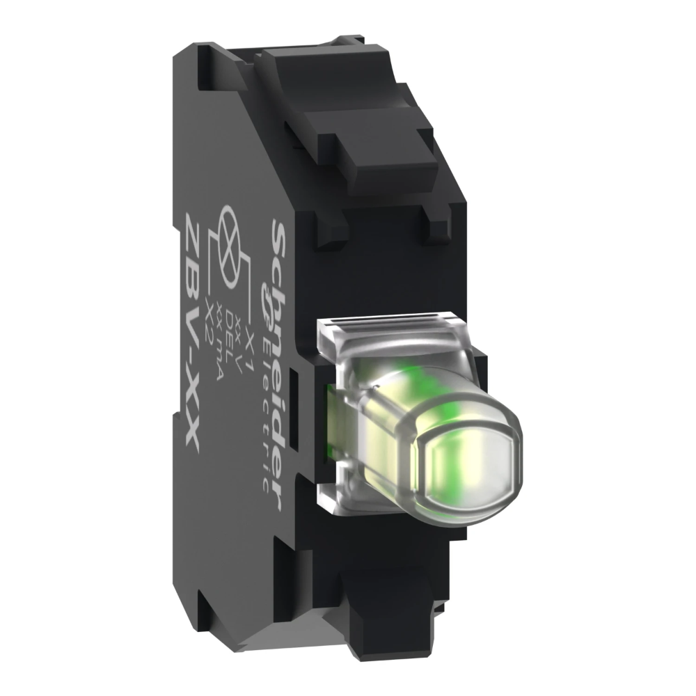 Miniatuur van Schneider Electric Harmony XB4/XB5 universeel LED-blok Ø22mm 240V AC - wit (ZBVGM1T)