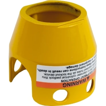 Miniatuur van Schneider Electric Harmony XB4 beschermingskraag voor Ø40mm vuistslagknop - geel (ZBZ1605)
