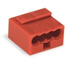 Wago micro steekklem 4-voudig 0,6-0,8mm2 rood per 100 stuks (243-804)